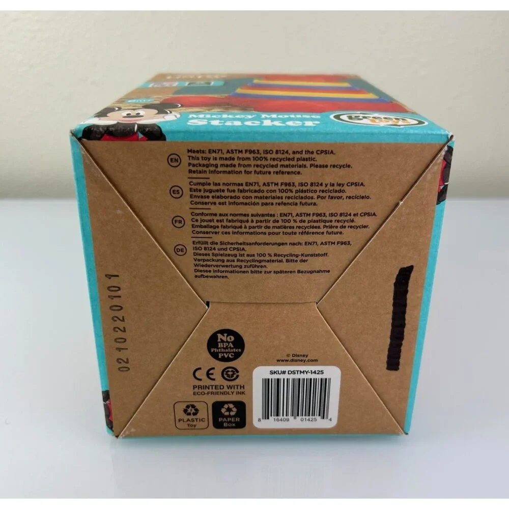Disney Baby Mickey Mouse Plastic Stacker Toy 6mo+ New, Open Box Green Toys Gift
